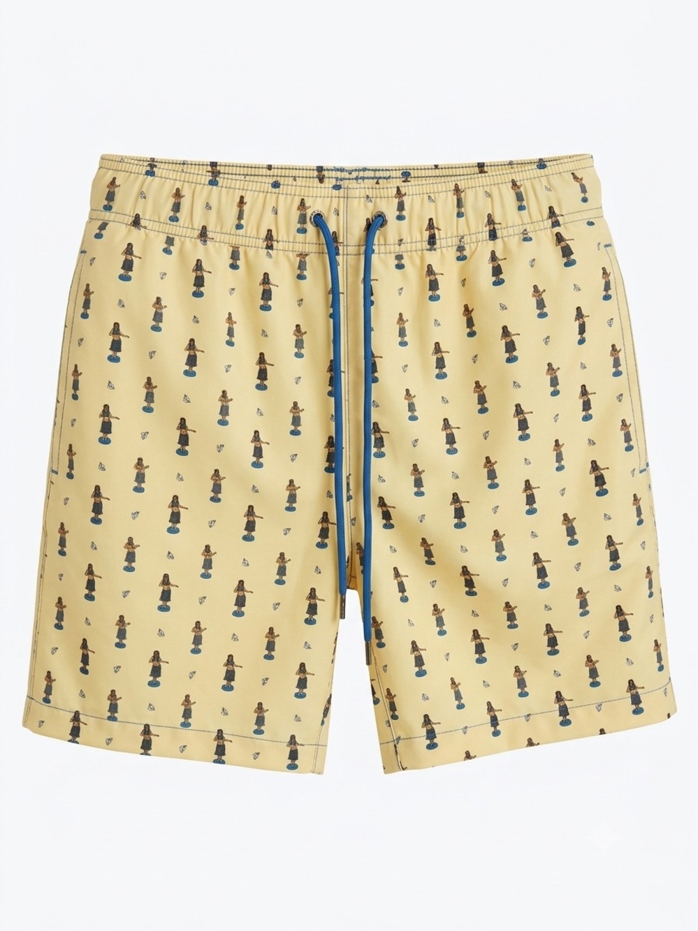 Men's  party sharks hula girl Cream Swim Trunks 2 + items free shipping